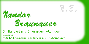 nandor braunauer business card